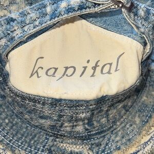 Kapital Kountry 'The Old Man and The Sea' Distressed Bucket Hat Blue Denim